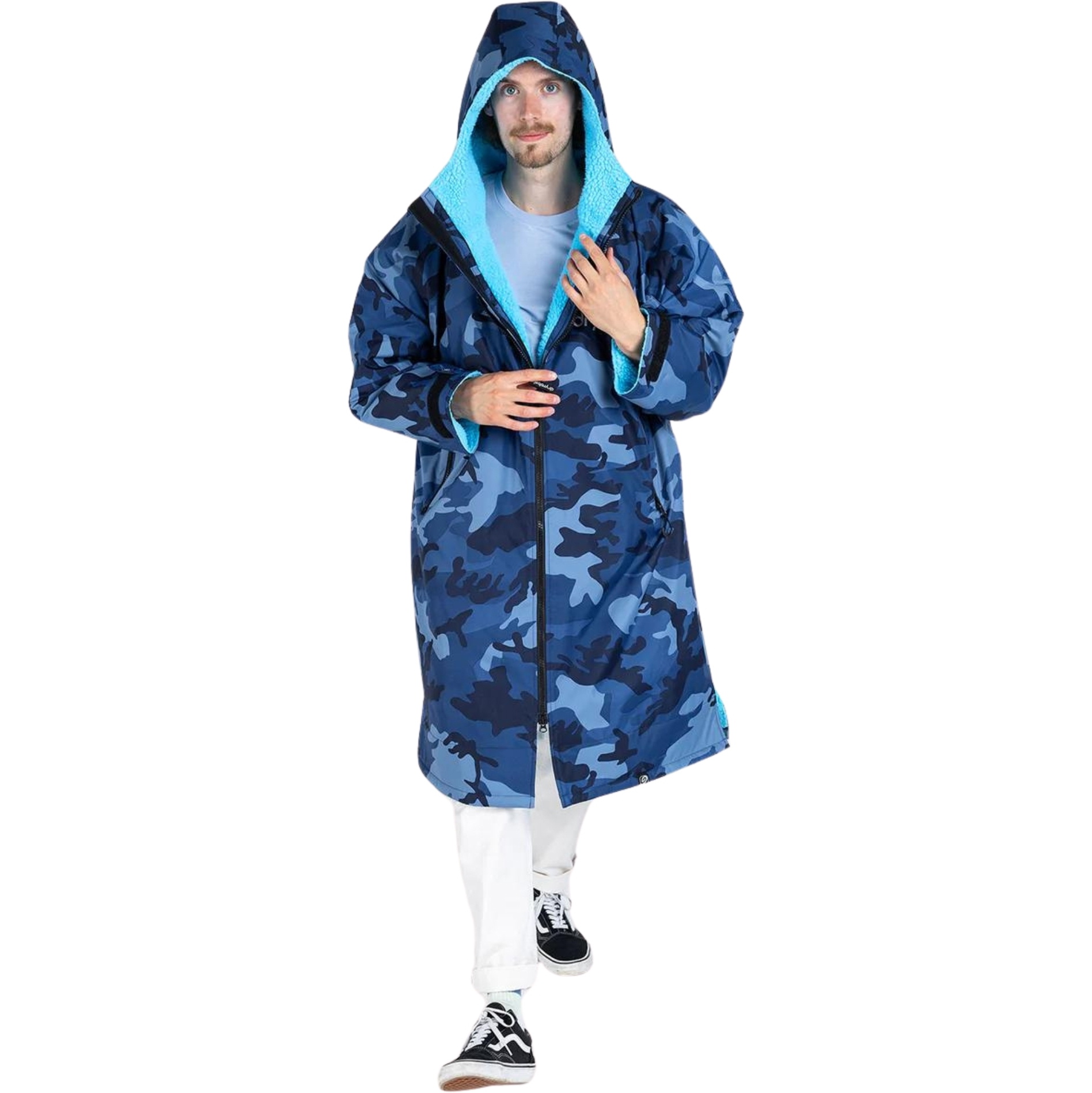 2026 Dryrobe Advance Roupão De Troca De Roupa De Manga Comprida DALSV3 - Blue / Camuflagem